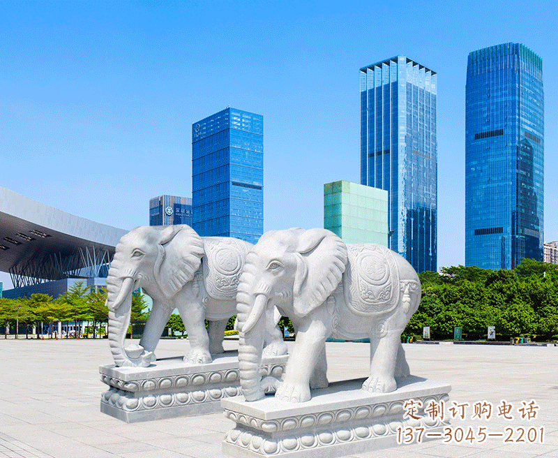 北京公石雕大象