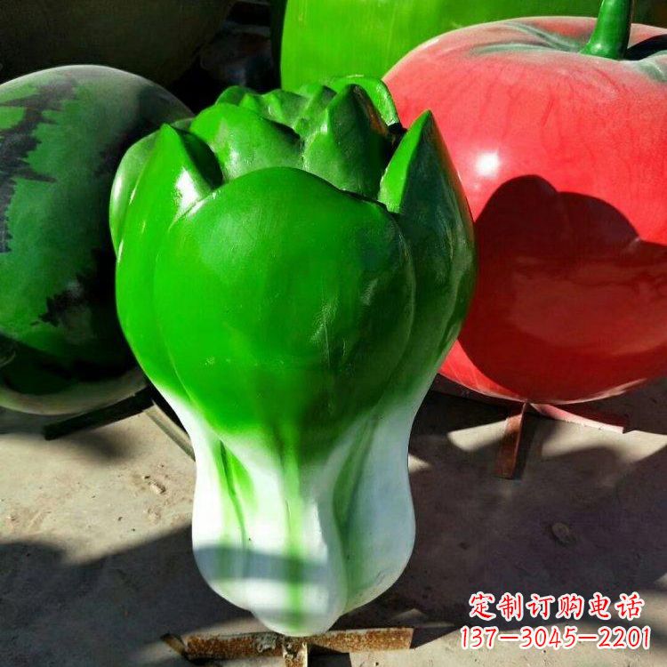 北京新鲜收获白菜雕塑把握幸福