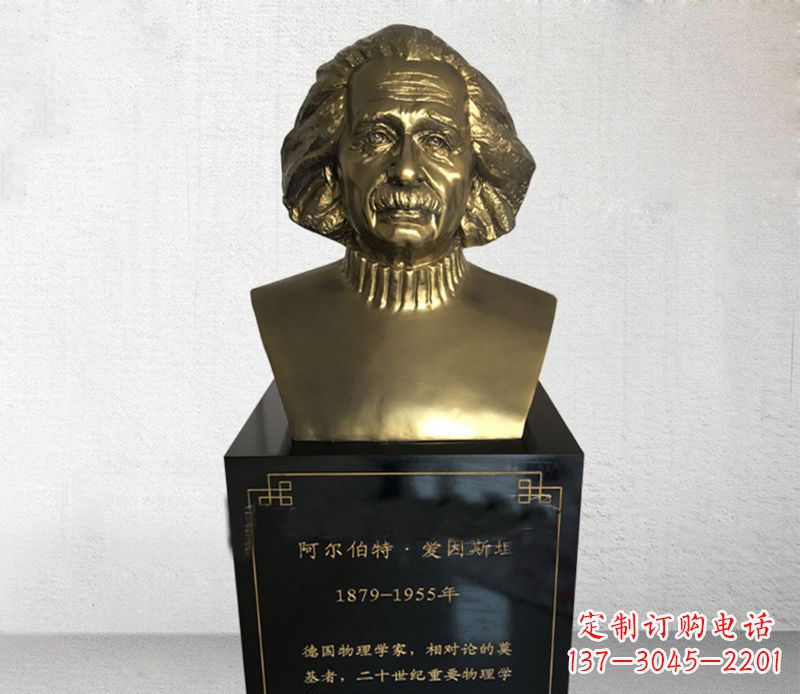 北京爱因斯坦胸像铜雕让伟大思想永恒流传