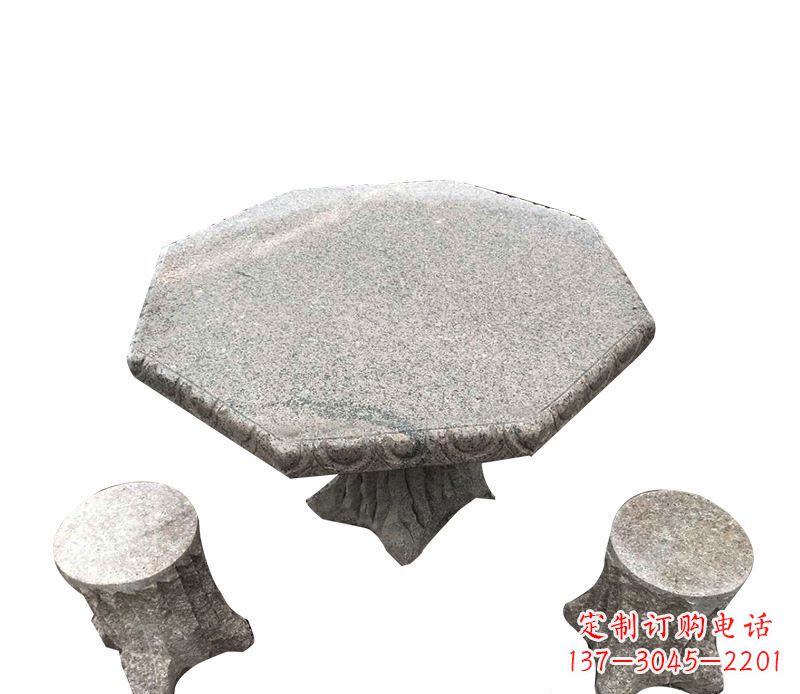 北京八角石桌凳园林景观石雕