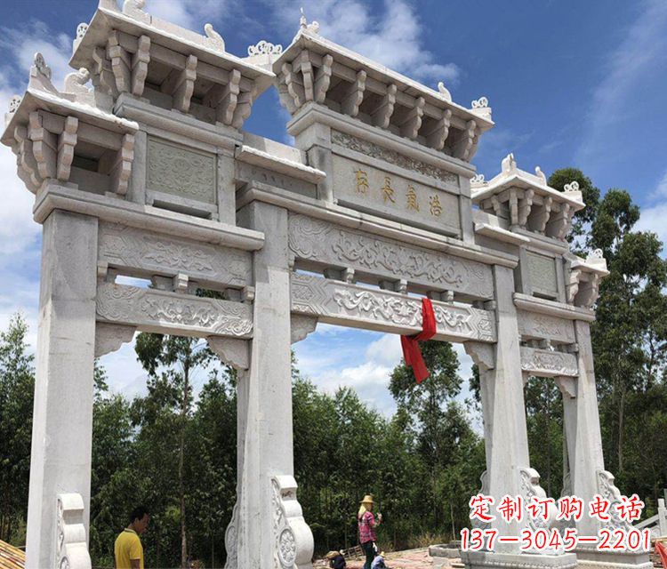 北京八脚牌坊石雕