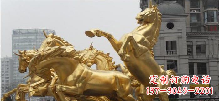 北京腾驰而去,竞技飞扬——“飞马腾跃”铜雕马群