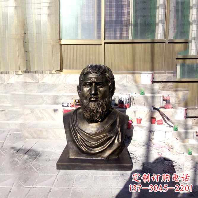 北京柏拉图仿铜头像系列以玻璃钢雕刻出世界名人的传奇