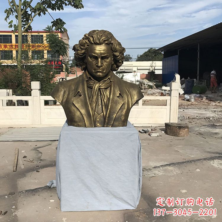 北京贝多芬仿铜头像世纪名人著名音乐家肖像雕塑