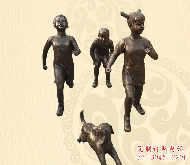 北京“活力四射儿童铜雕”