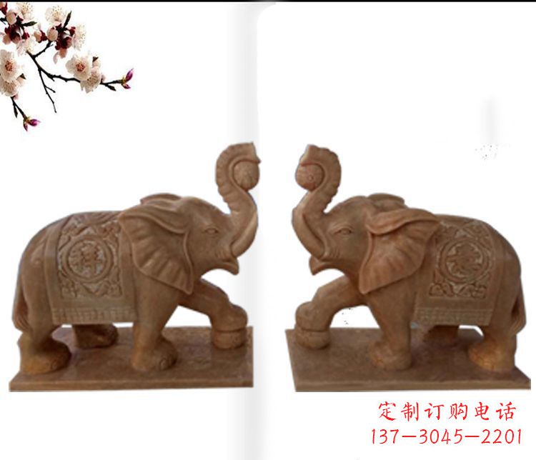 北京精美大象石雕