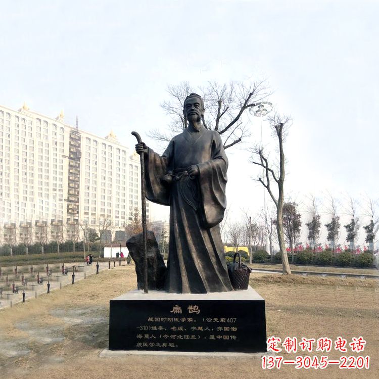 北京扁鹊铜雕塑像-城市广场历史著名医学人物雕像