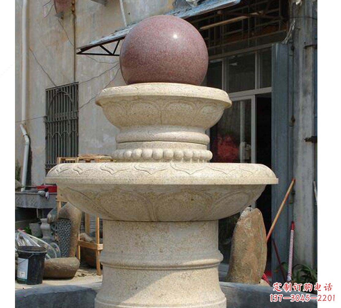 北京别墅景观大理石风水球喷泉雕塑
