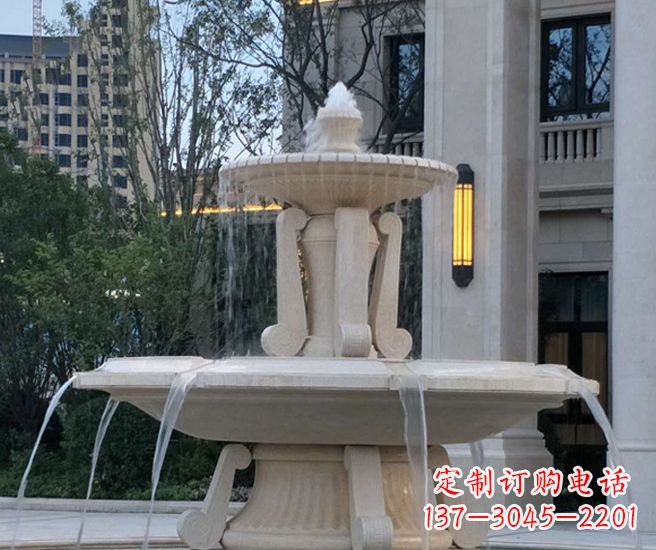 北京别墅景观汉白玉喷泉石雕 (2)