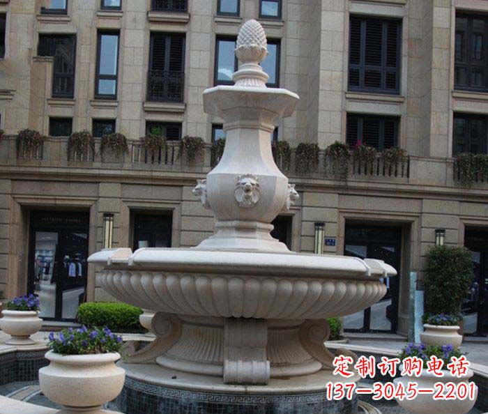 北京欧式喷泉石雕恢弘壮观的水景装置