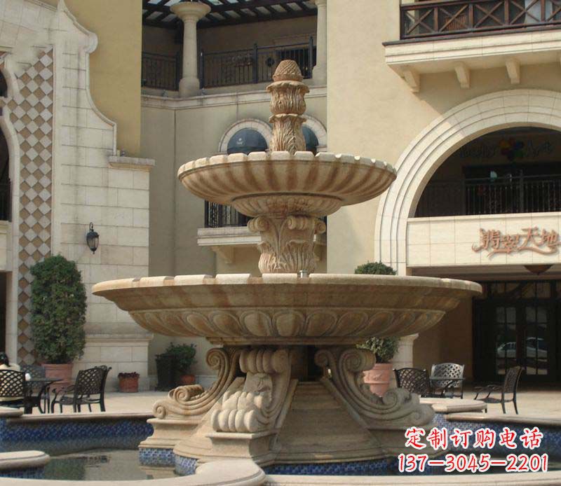 北京别墅景观石雕大型喷泉雕塑 (2)