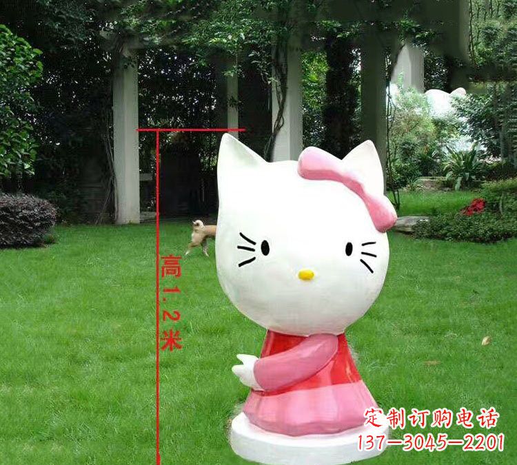 北京玻璃钢HelloKitty卡通动物雕塑