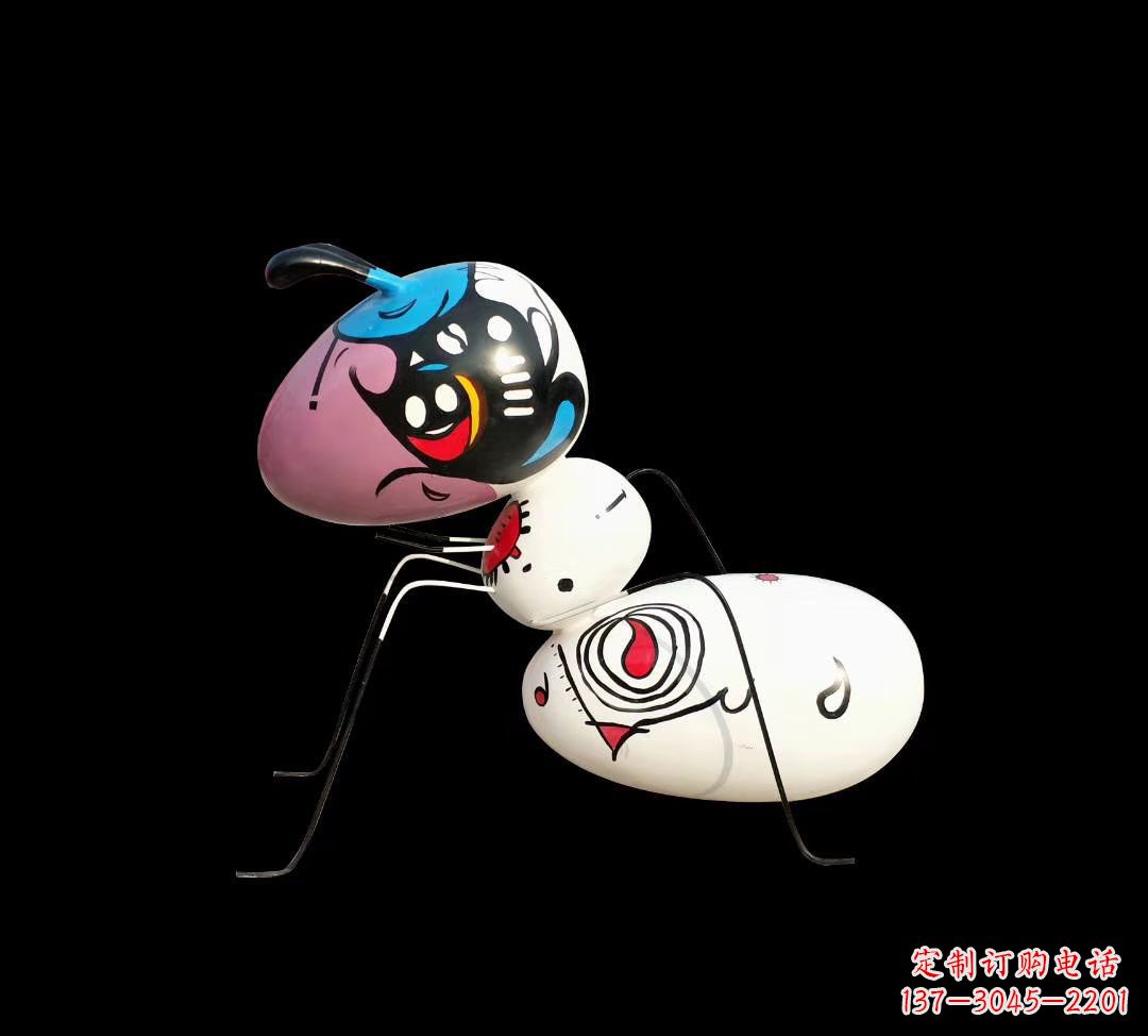 北京玻璃钢彩绘蚂蚁雕塑