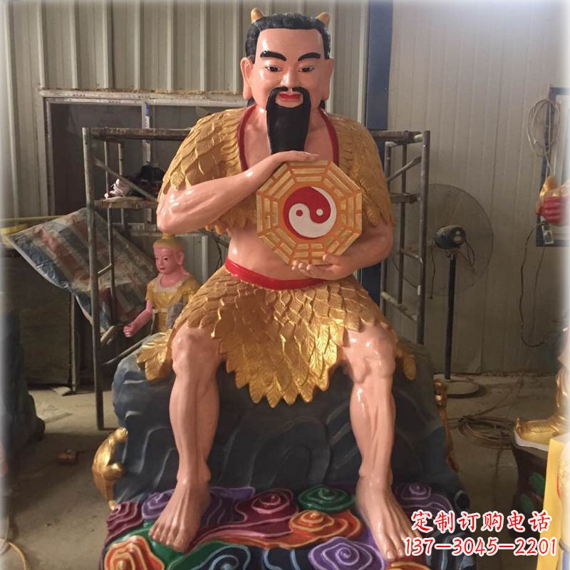 北京伏羲玻璃钢彩绘神像