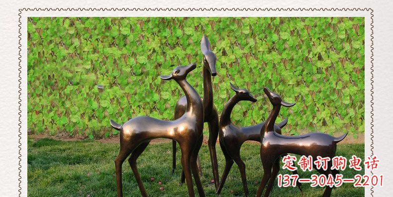 北京玻璃钢抽象小鹿雕塑