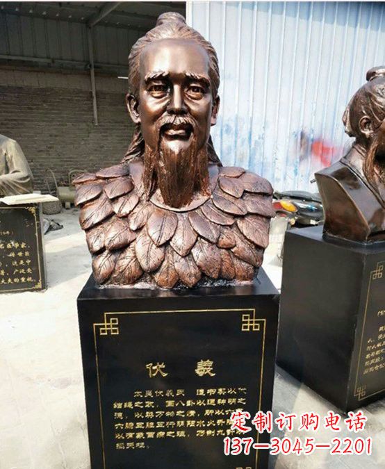 北京玻璃钢雕刻伏羲头像