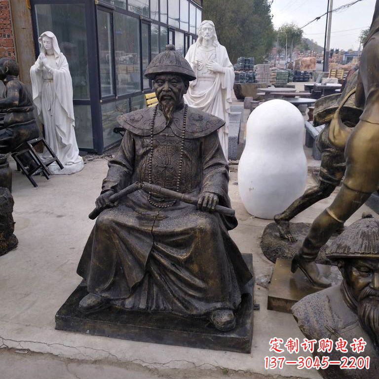 北京玻璃钢林则徐雕塑
