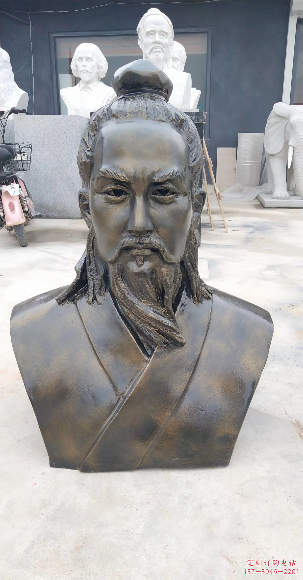北京玻璃钢鲁班头像雕塑传承传统雕刻技艺