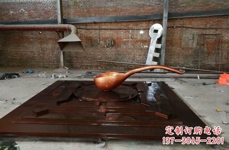北京玻璃钢仿铜司南雕塑精美装点城市的灵魂
