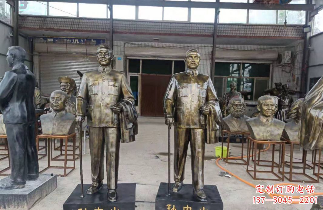 北京玻璃钢仿铜校园景区伟人孙中山雕塑