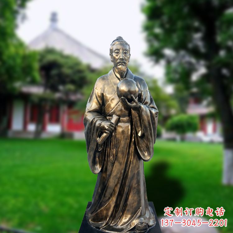 北京玻璃钢仿铜雕塑——纪念东汉时期著名天文学家张衡