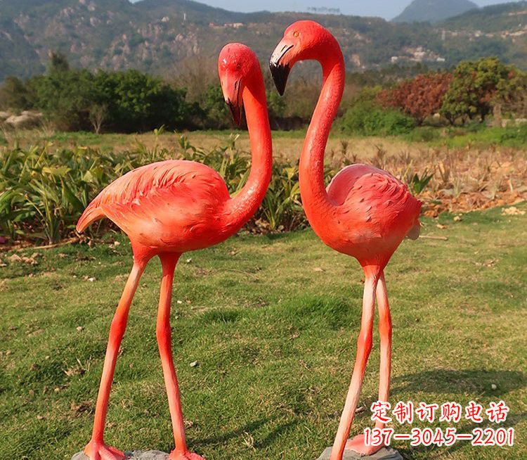 北京玻璃钢仿真火烈鸟雕塑极致精细的艺术品