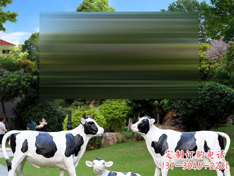北京玻璃钢仿真奶牛雕塑以现实奶牛为灵感