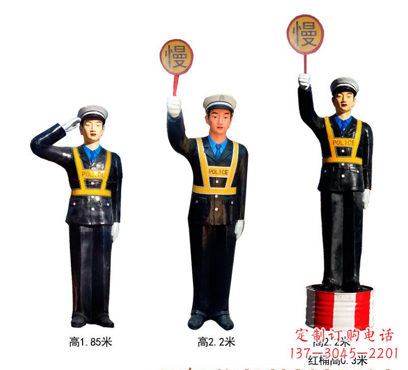 北京玻璃钢警察雕塑象征警察的英勇