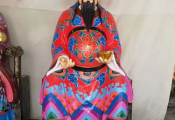 北京玻璃钢彩绘文财神神像雕塑