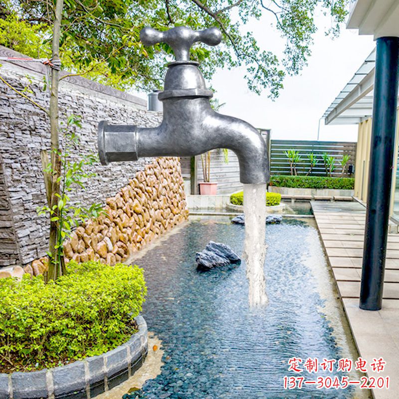 北京玻璃钢水龙头喷泉雕塑精美绝伦