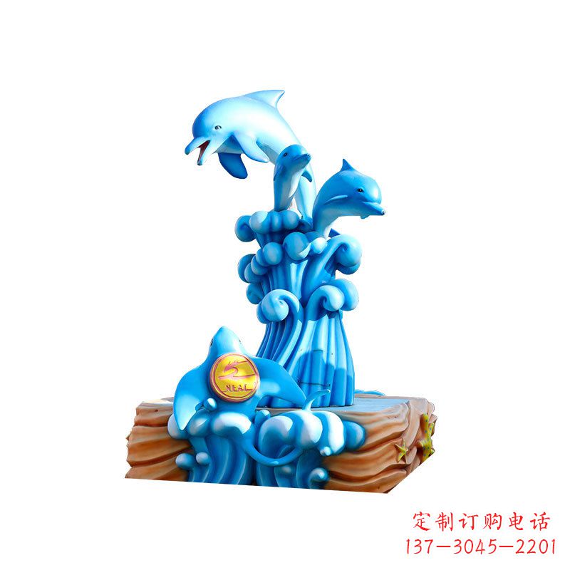 北京玻璃钢海豚雕塑精美可爱的海洋宝藏