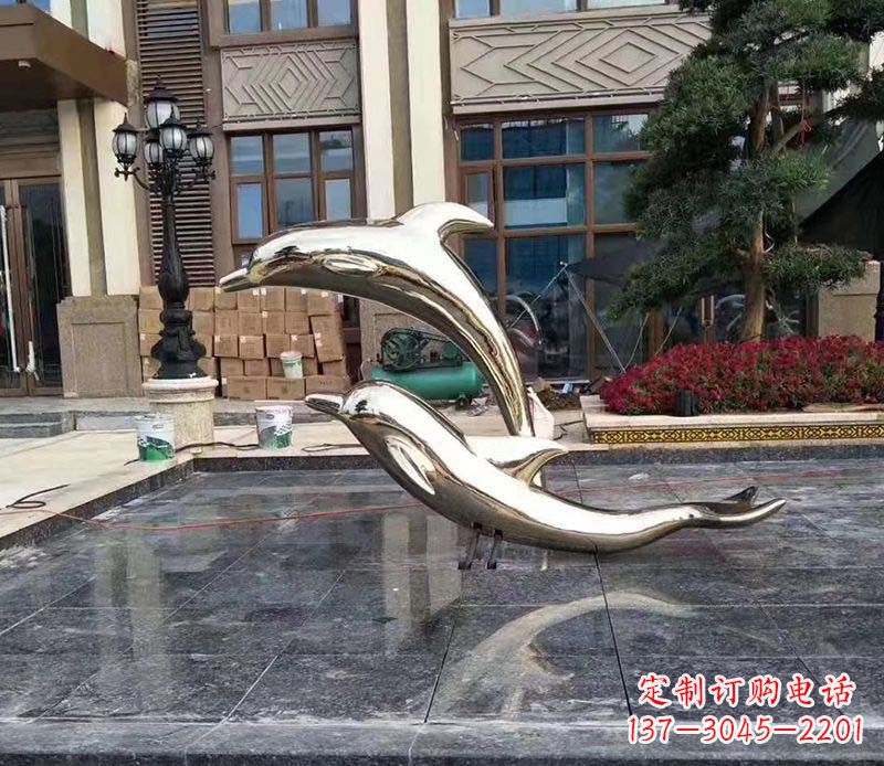 北京不锈钢海豚雕塑——美丽的艺术礼物