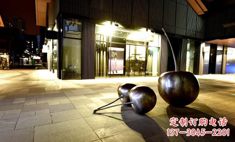 北京不锈钢樱桃雕塑