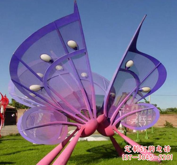 北京不锈钢彩色蝴蝶雕塑美丽传递无限美好