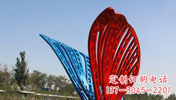 北京不锈钢蝴蝶雕塑美丽的实物表达