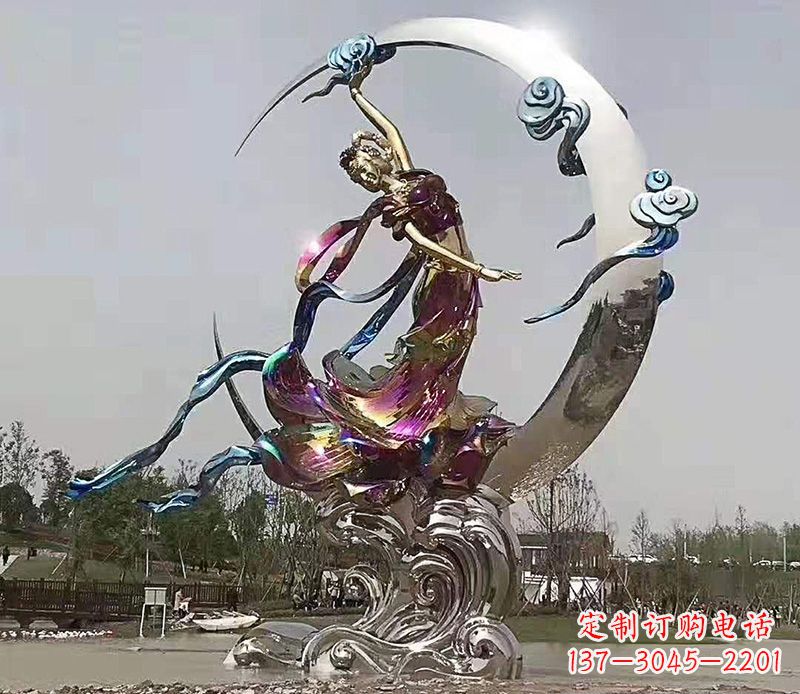 北京不锈钢嫦娥奔月雕塑