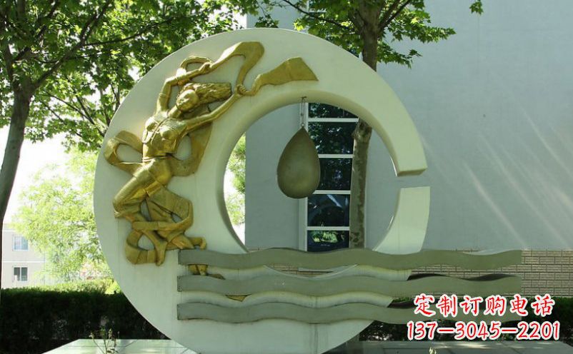 北京不锈钢嫦娥奔月景观雕塑