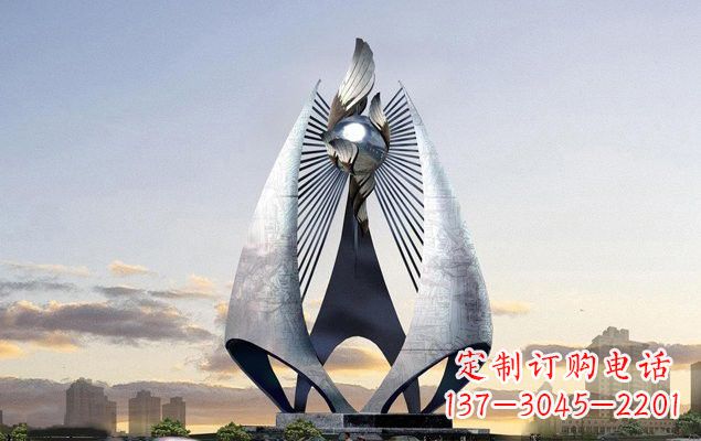 北京不锈钢城市船帆雕塑传承海洋文化