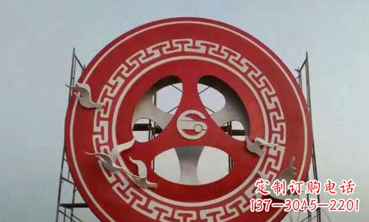 北京不锈钢齿轮雕塑象征着时代进步