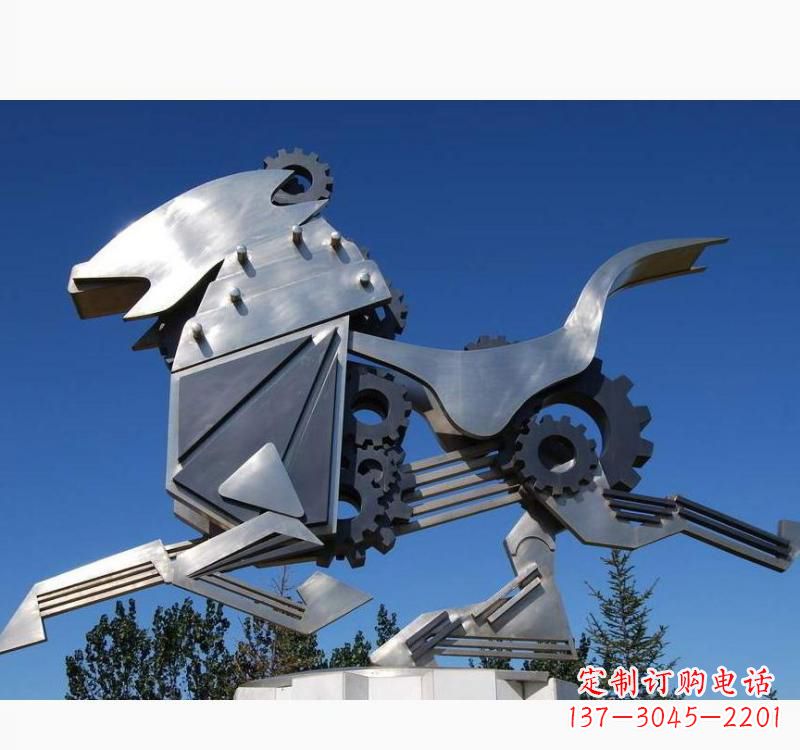 北京不锈钢齿轮飞马雕塑精致细腻的艺术品
