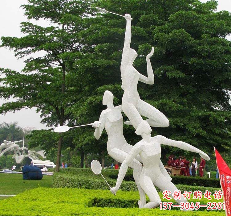 北京精美绝伦的不锈钢羽毛球雕塑