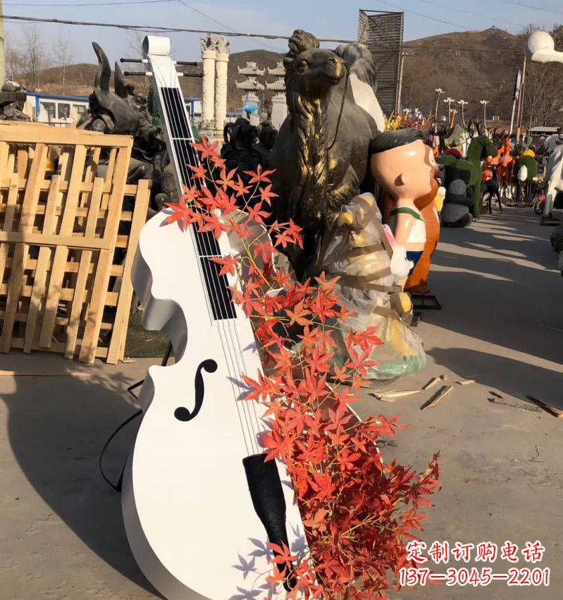 北京不锈钢大提琴雕塑—精致的艺术精品