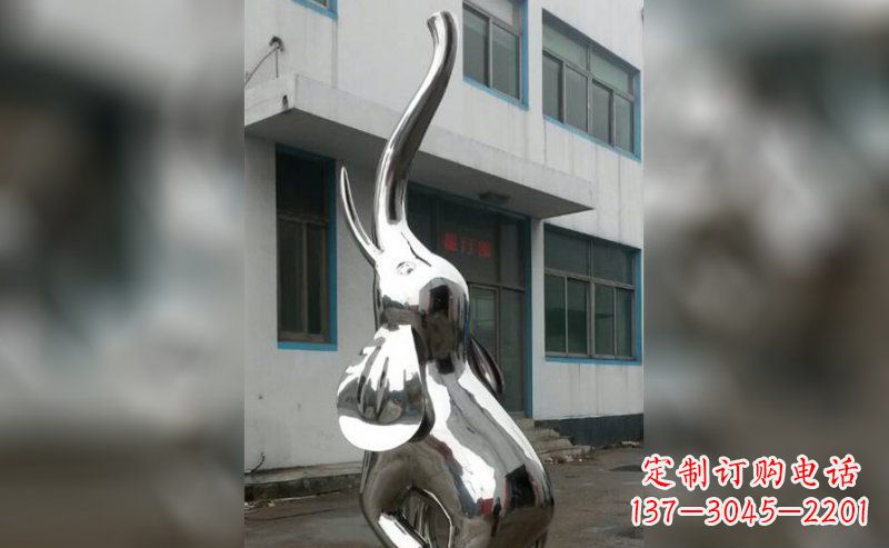 北京精致的不锈钢大象雕塑