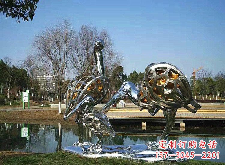 北京精美非凡的不锈钢丹顶鹤雕塑