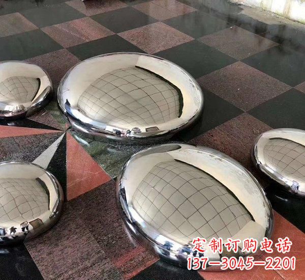 北京精致的不锈钢鹅卵石雕塑