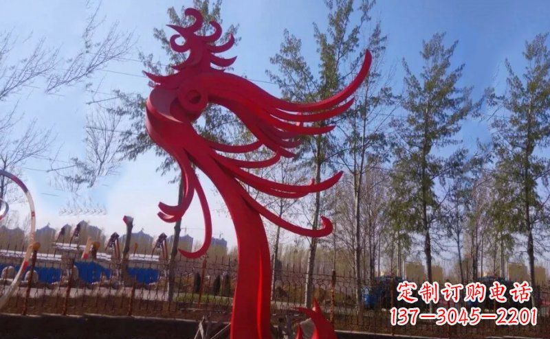 北京不锈钢凤凰雕塑——象征着美丽与力量