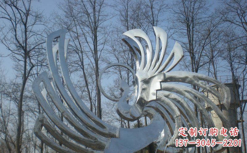 北京精美的不锈钢凤凰雕塑