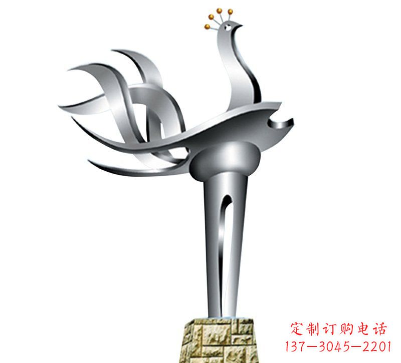 北京不锈钢凤凰雕塑——精致的艺术之作