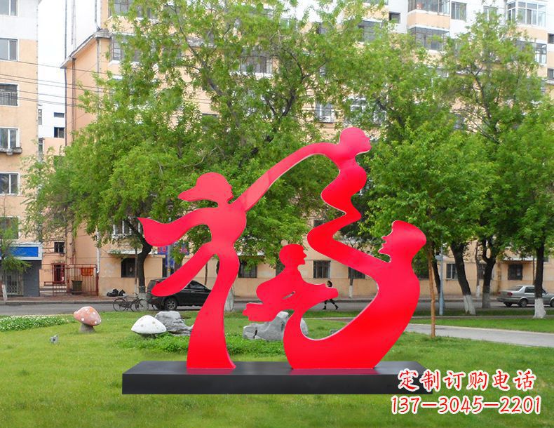北京不锈钢福字雕塑