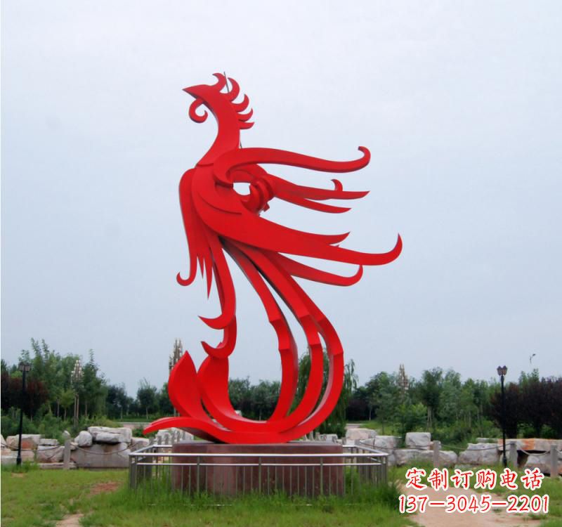 北京不锈钢凤凰雕塑绚丽多彩的艺术之美